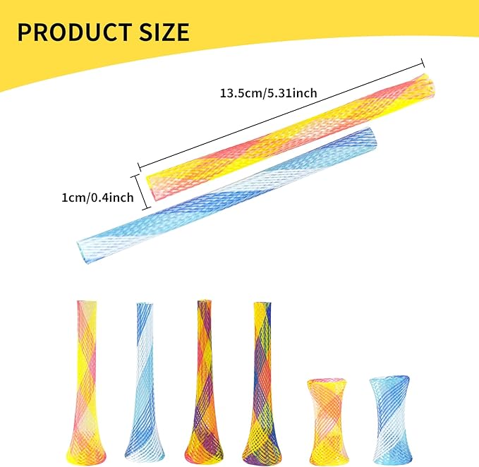 Andiker Multi-Colored Cat Toy Set - 20pcs Nylon Mesh Spring Toys for Indoor Cats to Chase, Bite & Pounce