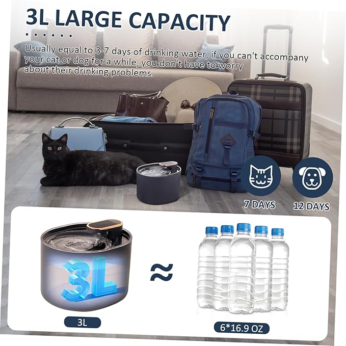BESPORTBLE Automatic Electric Pet Water Fountain Cat Dog Drinking Dispenser with Filter Silent Pump Circulation Easy Multiple Pets