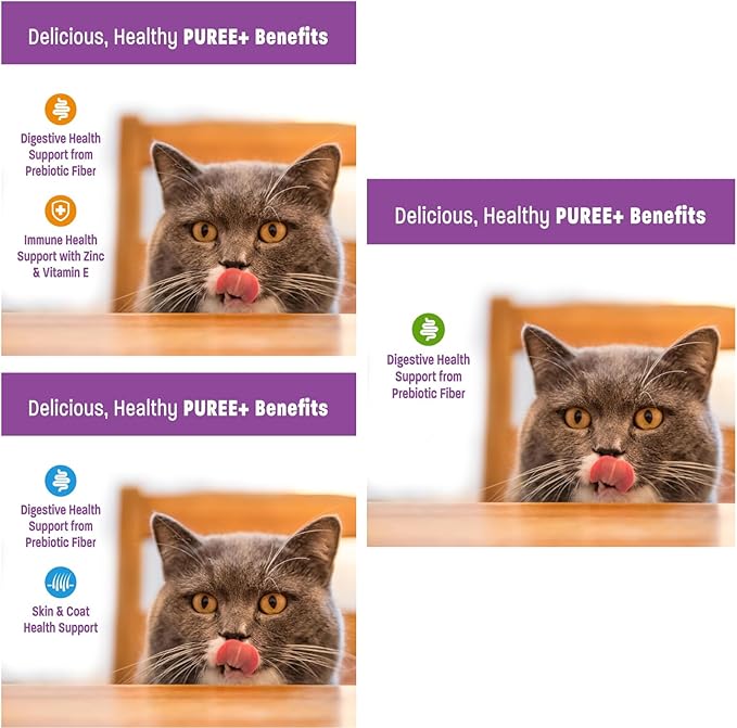 Wellness Lickable Treats Soft Puree Natural Grain Free Adult Cat Treats, Variety Pack, Contains 18-0.4 Ounce Squeezable Tubes (Chicken,Duck & Tuna)