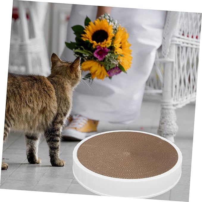 Toddmomy Cat Scratching Bowl Reversible Design Cardboard Cat Bed for Indoor and Outdoor Use Space-Saving Nesting Scratcher for Play and Rest Multifunctional Pet Furniture