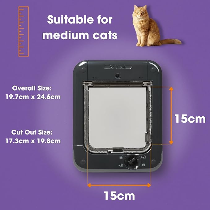 Cat Mate Microchip activated Cat Flap | for up to 30 Cats, Brown