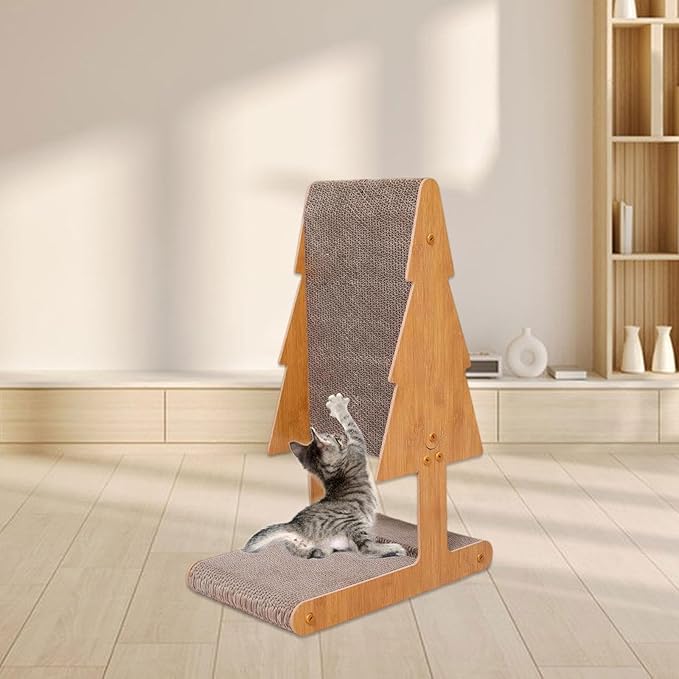 Baoblaze T Shaped Cat Scratcher Bed Cat Scratching Board Rest and Play Wear Resistant for Indoor Supplies Furniture Protector, Style B