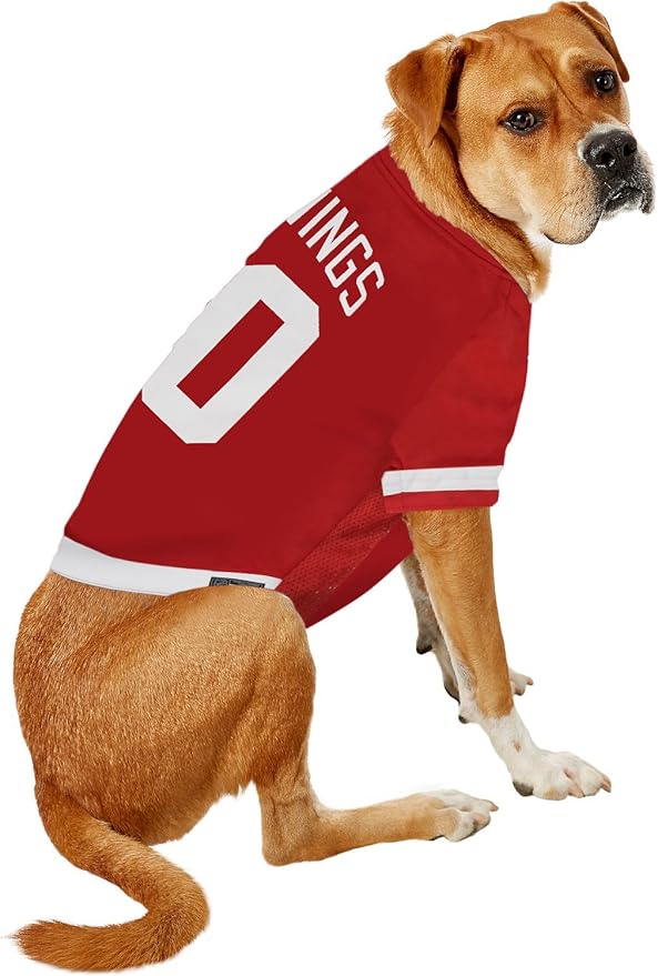 Pets First NHL Detroit Red Wings Jersey for Dogs & Cats, Small. - Let Your Pet Be A Real NHL Fan!