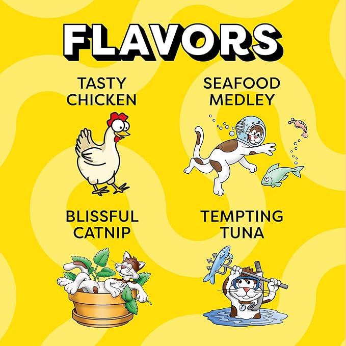 Temptations Cat Treats Classic Crunchy and Soft Feline Favorites Variety Pack, 3 oz. Pouches (Pack of 6)