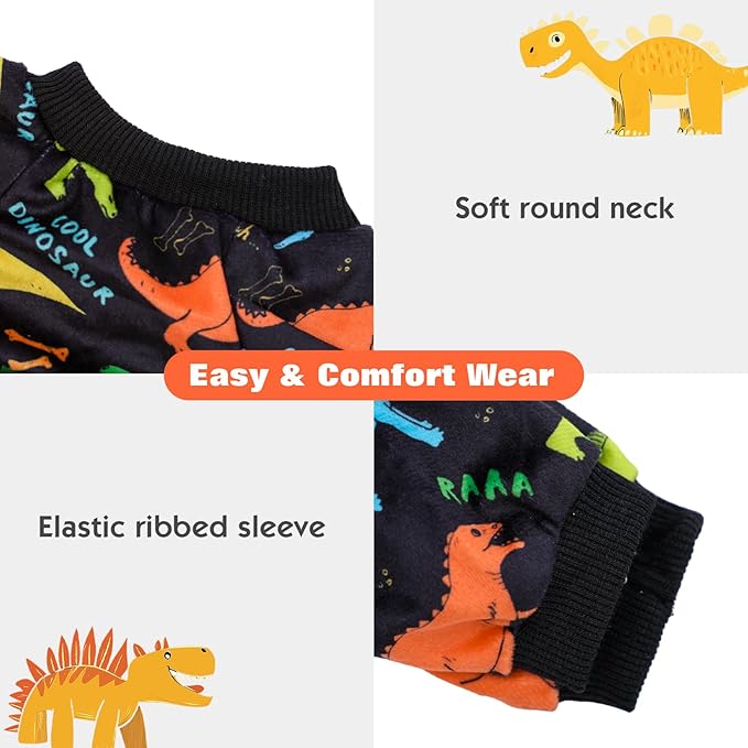 CuteBone Fleece Dog Pajamas Clothes Puppy Jammies Pet Apparel Cat Onesie for Chihuahua Yorkie Frenchies P316S
