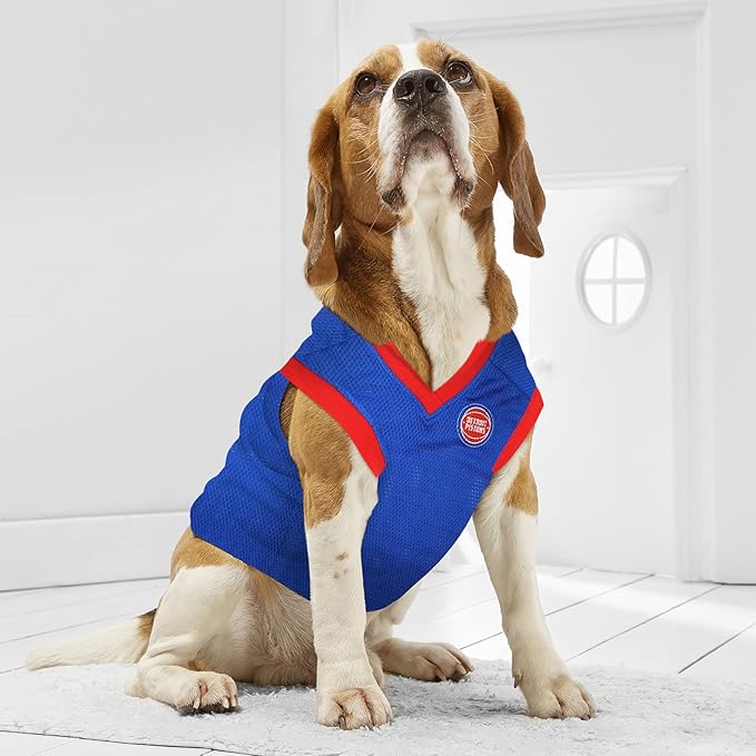 Pets First NBA DETROIT PISTONS DOG Jersey, X-Large - Tank Top Basketball Pet Jersey