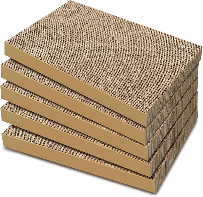 5 Packs Cat Scratcher, 5 Packs Refill Cat Scratching Pad Cardboard for Indoor Cats and Kitten, Large Size Durable&Premium Recyclable Cardboard Cat Scratcher