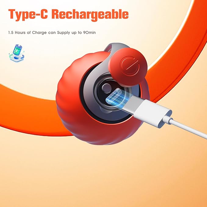2026 New Upgrade Speedy Tail Cat Toy, Smart Interactive Pet Toys Comes with 4 Tails, Reinforced Version of The Cat Toys Balls, Two Speed Adjustment (Orange)