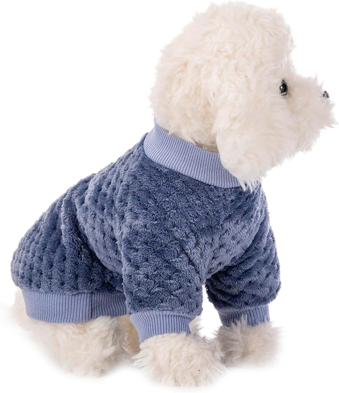Dog Sweater, 3 Pack Dog Sweaters for Small Medium Dogs or Cat, Warm Soft Flannel Pet Clothes for Dogs Girl or Boy, Dog Shirt Coat Jacket (X-Large, Grey+Navy+Sky Blue)