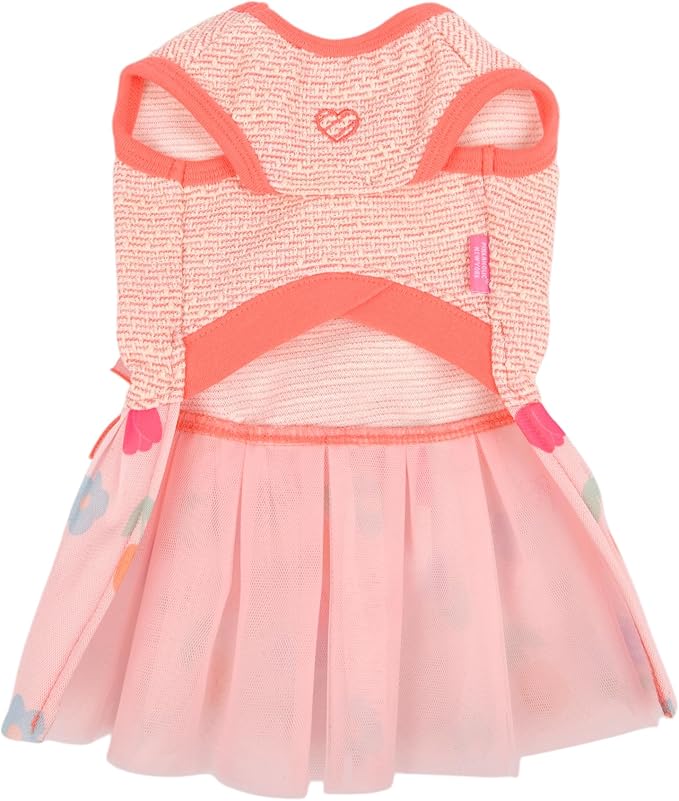 Pinkaholic New York Alice Dog One-Piece Dress Trendy Fashionable Cute Elegant Dog Apparel for Small Dogs, Red, Small