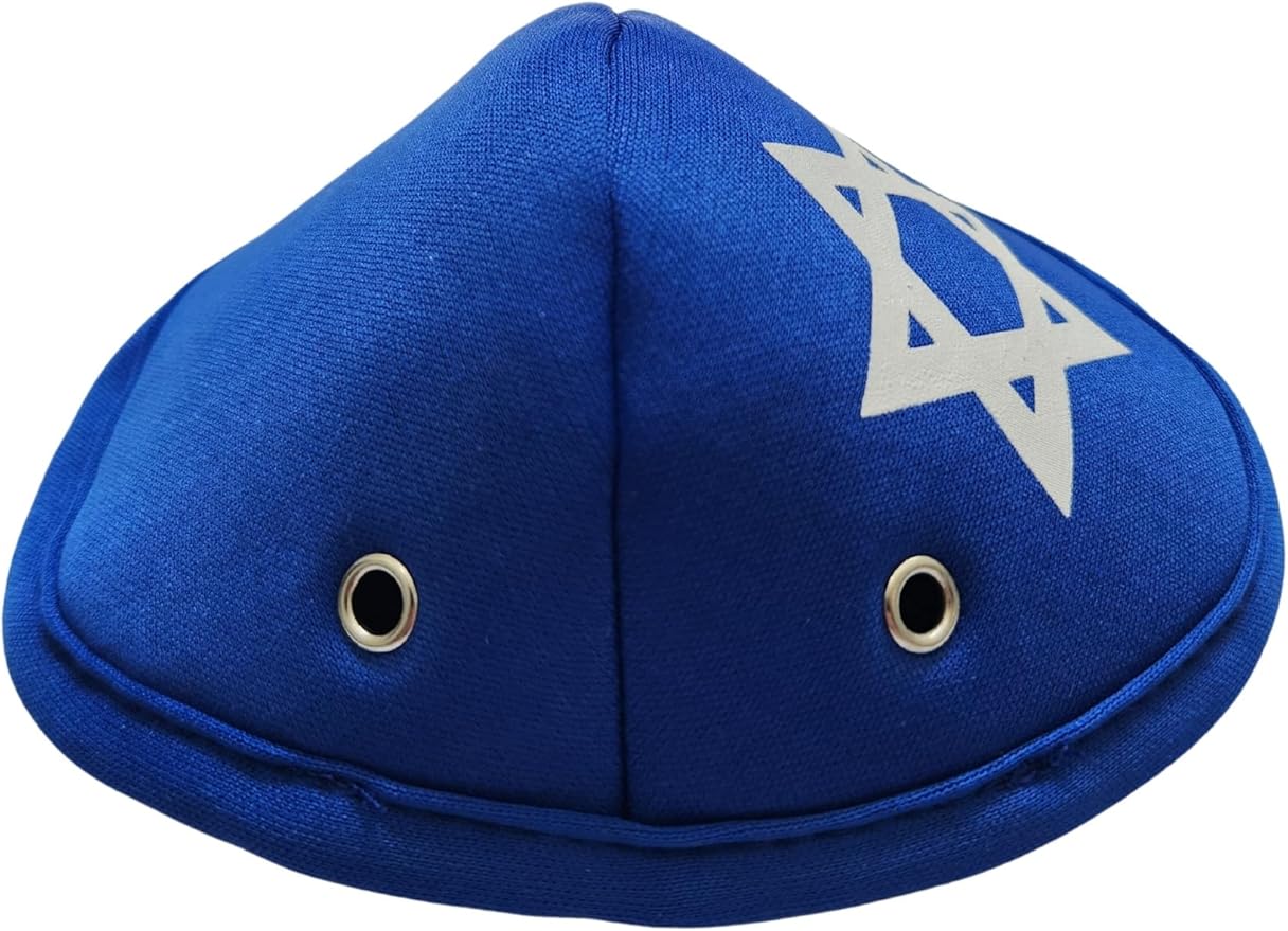 Pets Yarmulke and Tallis Hanukkah Set with Star of David (Medium/Large)