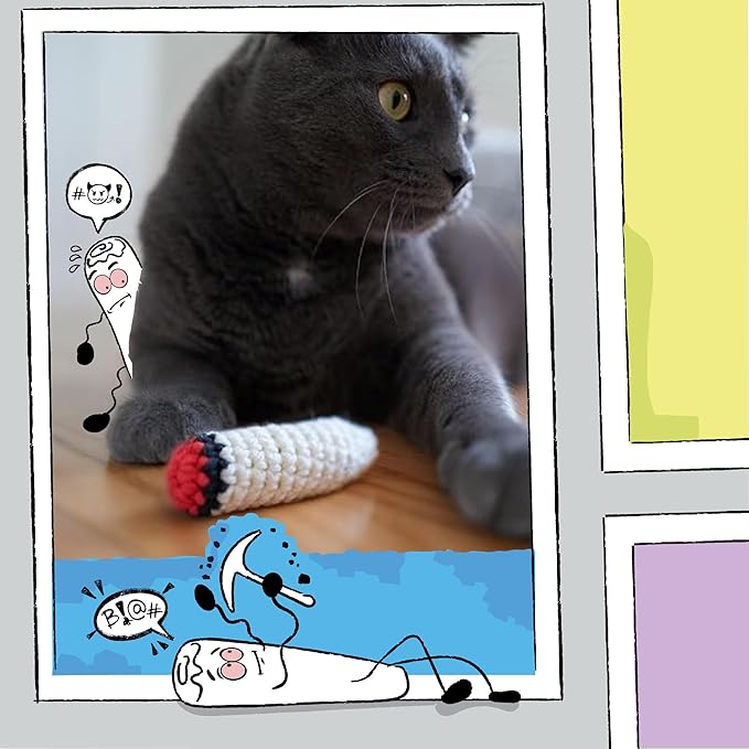 LIT LABS Kittie Doobs - Catnip Joints for Cats - Safe, Durable, and Hilarious Cat Toys