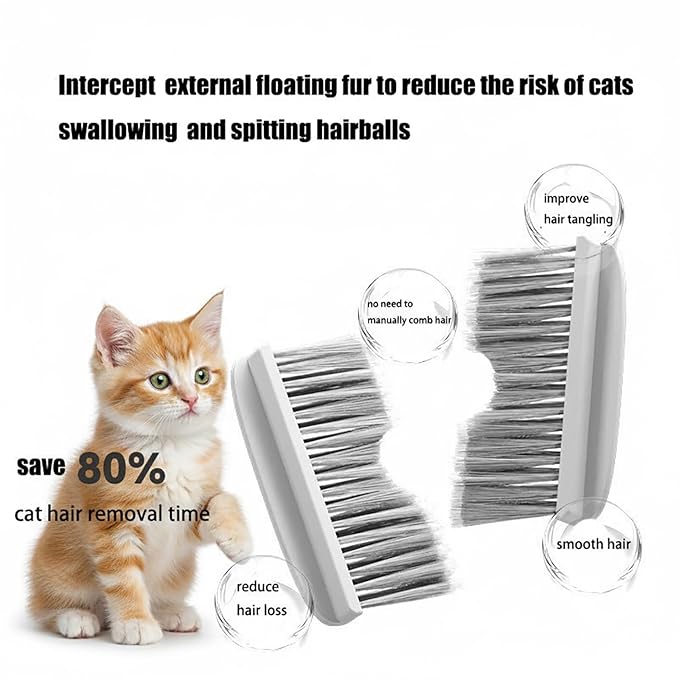 Cat Litter Box Door Brush Floating Hair Removal Cat Grooming Brushs For Shedding Convenient Universal Fur Brush Door tool