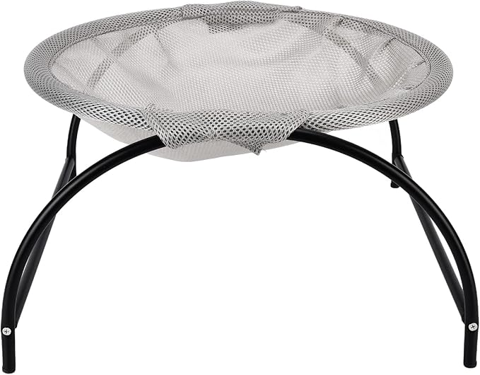 Fdit Cat Hammock Breathable Mesh Bed Rectangular Black