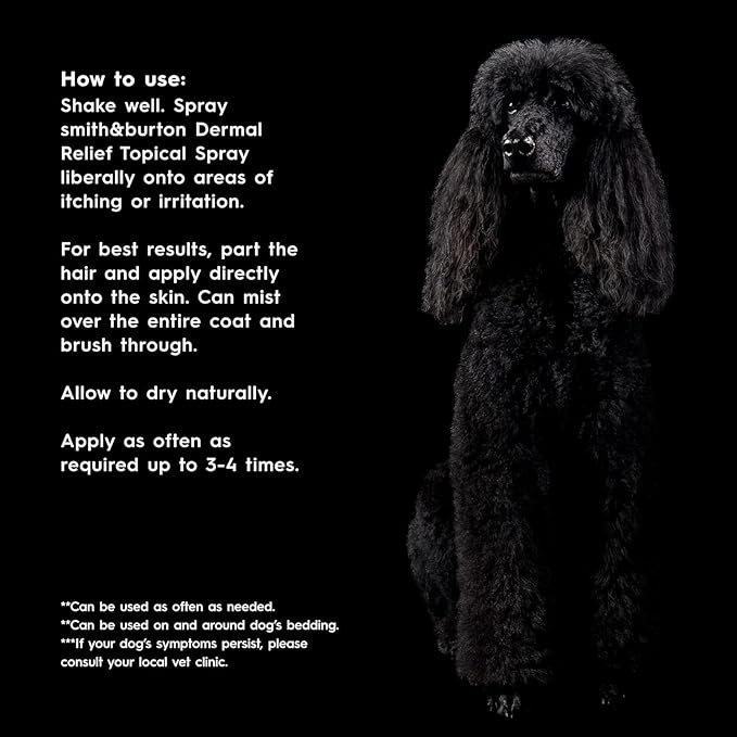 smith&burton Dermal Relief & Repair Care System for Dogs & Cats, Conditioning Shampoo, Topical Spray & Heal Balm for Allergies, Itching, Flaky, Dry, Irritated Skin, Fragrance-Free, Plant Based