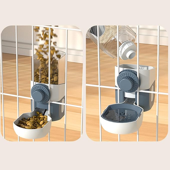 Cat Water Dispenser Cat Automatic Feeder and Water Cat Feeding Watering Cage Mount Cat Feeder Cat Water Feeder