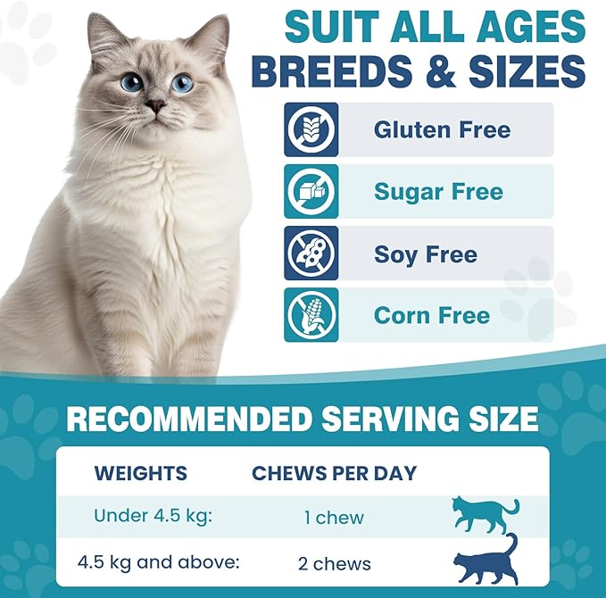 Chewable Flea Treatment for Cats Flea and Tick Prevention for Cats of All Breeds and Ages 400 Chewable