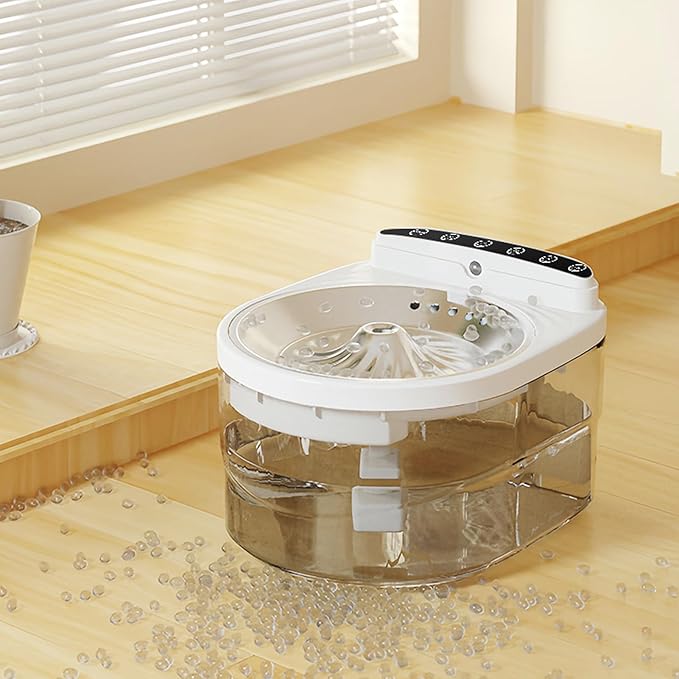 Pet Fountain - 3000ml Motion Sensor Rechargeable Dispenser | Cat Drinking Fountain Water Feeder | for Kitten Puppy Dog Watering Feeding Indoor Home Living Room Balcony