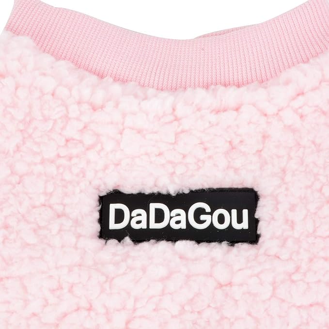 Zunea Small Dog Sweater Coat Winter Fleece Puppy Clothes Sherpa Warm Chihuahua Jacket Jumper Clothing Fall Pet Cat Doggy Boy Girl Shirt Apparel for Cold Weather Pink XXL