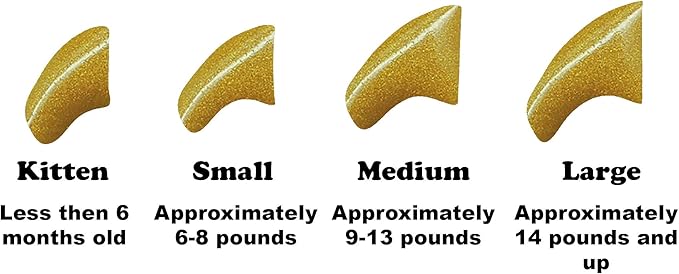 Soft Nail Caps for Cat Claws Metallic Gold Large