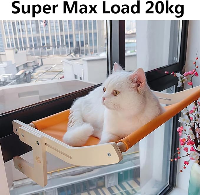 Strong Metal Hook Pet Perch for Openings and Beds Includes Soft Washable Pad for Cozy Napping Indoor Furniture