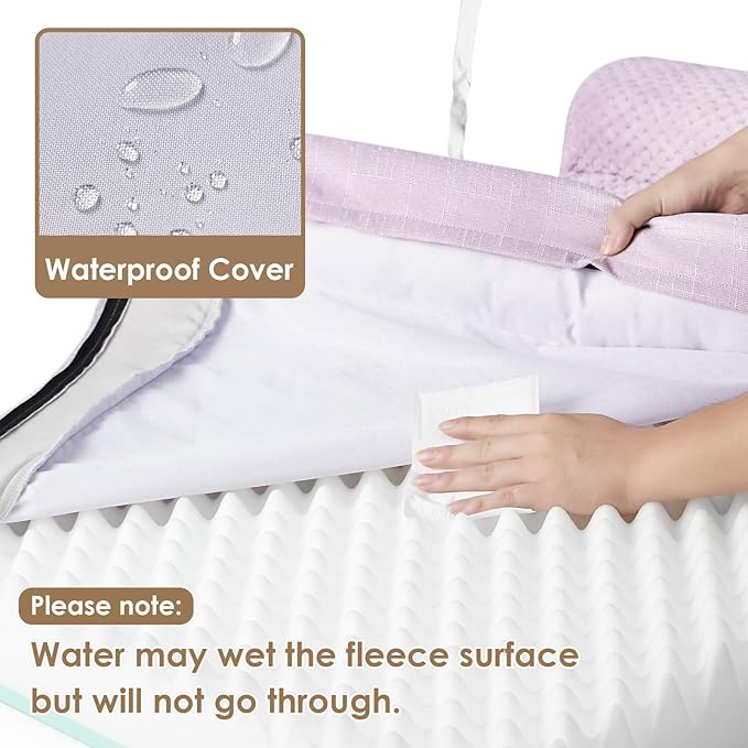 EHEYCIGA Extra Large Dog Bed Othorpedic, Memory Foam XL Dog Bed with Washable Removable Cover, Waterproof Pet Sofa Couch XLarge Size Dogs with Nonskid Bottom, 44x32x6.5, Lilac