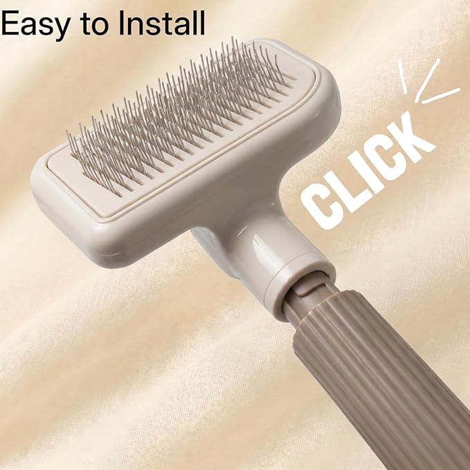 3-In-1 Pet Grooming Kit - Easy Install Interchangeable Parts, Gentle Deshedding Brush for Cats and Dogs, Multi - Functional Cat Brush and Dog Comb
