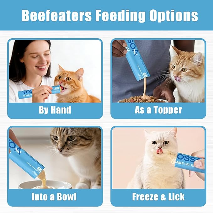 36tubes Cat Lickable Treats, 4Flavors Cat Treat Squeeze Stick Lickable Dogs & Cats Omg3 Squeezable Creamy Purée Cat Snack Lickables with Multivitamin Taurine pet TRE (Tuna & Chicken Flavors)
