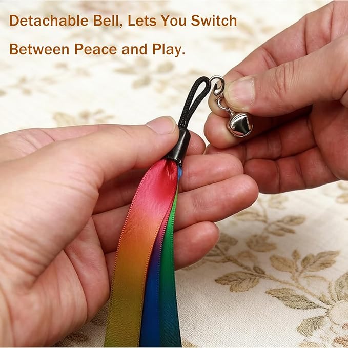 LASOCUHOO Cat Wand Toys Refills, Cat Wand Replacement, Assorted Teaser Refills with Bell for Most Cats, Kittens