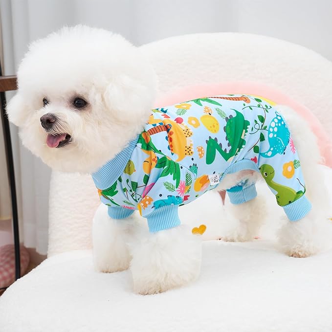 XPUDAC Dog Pajamas for Small Medium Dogs Comfy Puppy Clothes Pjs Cute Doggie Jammies Cat Pet Outfits, 215-XL