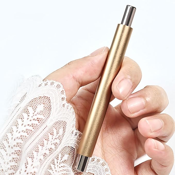 Cat Eye Magnet for Nails, Double-head Magnet Wand with Round Nail Magnet Beads Nail Polish Magnet Pen Magnetic Cat Eye Gel Polish Nail Design Tool for Home DIY, Salon, Gold