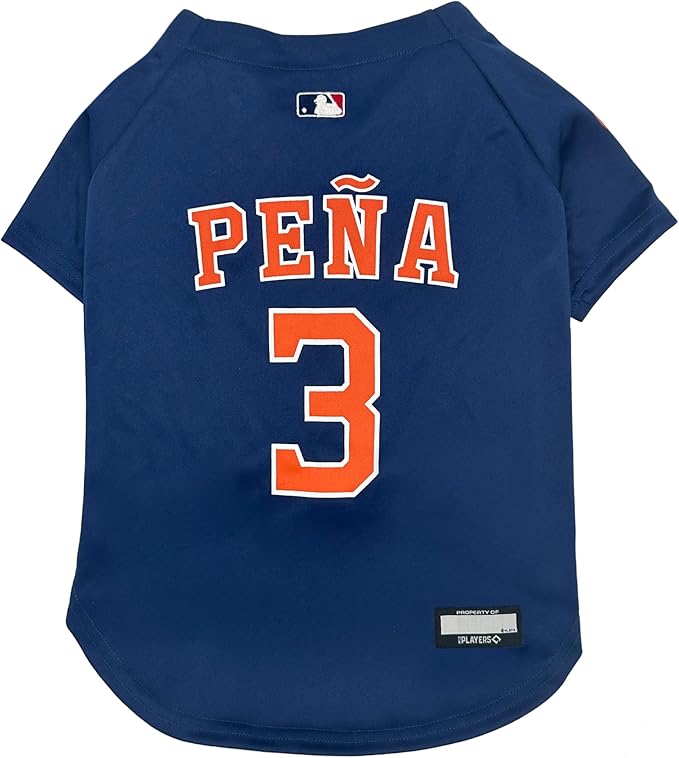 MLBPA Dog Jersey - Jeremy Peña, Jeremy Joan Peña #3 Pet Jersey - MLB Houston Astros Mesh Players Cat Jersey, X-Small