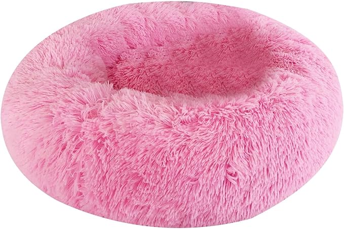Thereisno Soft Handmade Pet Bed for Cat or Small Dog Detachable Round Bed for Fall Winter Indoor Sleeping Furniture Cat Bed