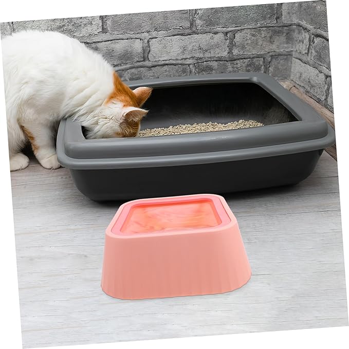 POPETPOP Cat and Dog Water Bowl No Spill Splash Floating Design Abs Material for Cats Small Dogs Puppy Water Bowl