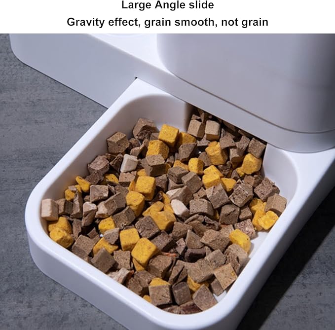 Automatic Cat Feeder Large, Automatic Dog Feeder Gravity, 2 in 1 Pet Set Gravity Water Food Dispenser Stable Supply for Small and Medium Cats and Dogs