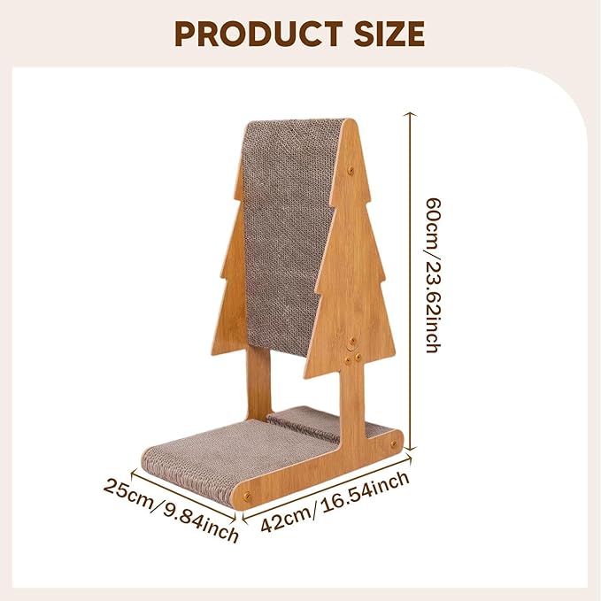 Baoblaze T Shaped Cat Scratcher Bed Cat Scratching Board Rest and Play Wear Resistant for Indoor Supplies Furniture Protector, Style B