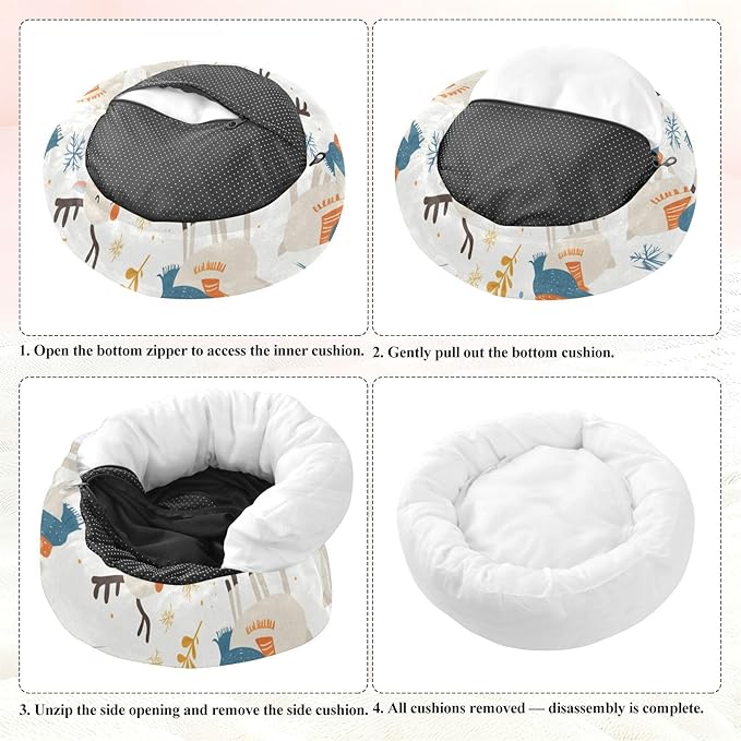 Lovely Elk Winter Pet Bed Medium Size Pet Bed & Dog Furniture