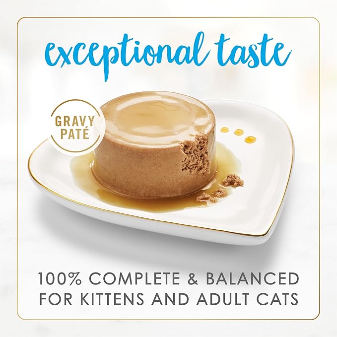 Fancy Feast Purina Gravy Lovers Ocean Whitefish and Tuna Feast Pate in Wet Cat Food Gravy - 3 oz. Cans,(Pack of 48)
