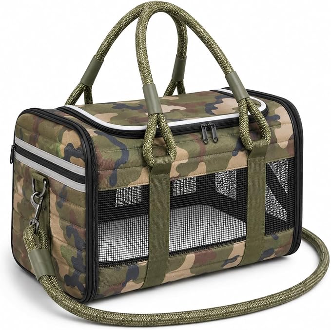 Soft-Sided Dog & Cat Carrier | for Car Rides, Vet Visits, Errands & Daily Outings | Fits Small Dogs & Cats Up to 15 lbs | 18" L x 11.5" H | Yorkies, Chihuahuas & More