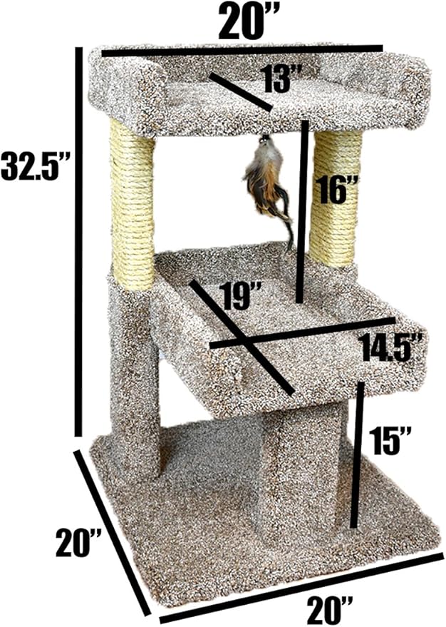 New Cat Condos 110215 New Cat Condos Large Cat Play Perch, Large, Neutral