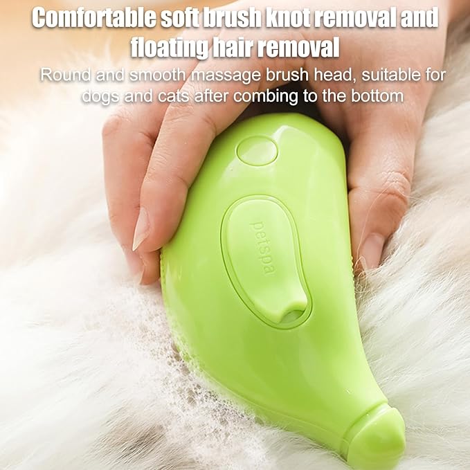Cat Steam Brush, Cute Banana Shape Hair Brush Cat Dog Pet Brush Massager Steaming Spray Massaging Comb, Steam Cat Brush, Flyaway Hair Prevention Cat Grooming Brush, Dog Grooming Supplies (B)