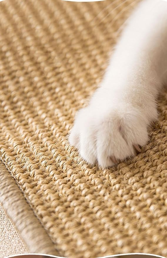 Cat Scratching Mat Pastable Natural Sisal Pad Grinding Claws Mat and Anti-Slip Carpet for Cat Grinding Claws and Furniture Protecting Carpet Sofas (Extra Large)