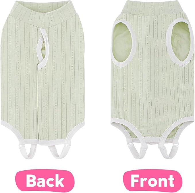 Coppthinktu Cat Recovery Suit for Female Cats After Spay, Breathable Cat Onesie Kitten Onesie Bodysuit, Cat Surgery Recovery Suit for Abdominal Wounds Anti Licking E-Collar Alternative