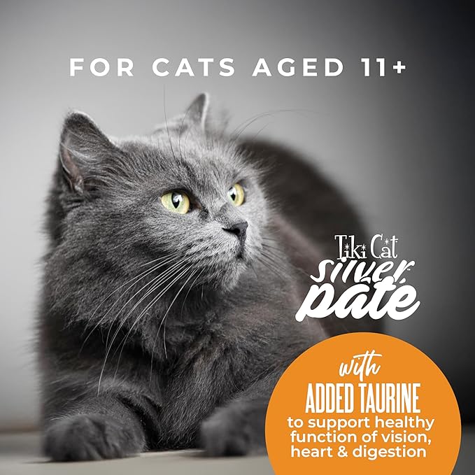 Tiki Cat Silver Pate Wet Cat Food, Tuna & Mackerel Recipe in Broth, 2.4 oz. Can (12 Count)