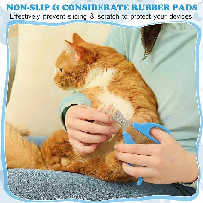 Therwen 24 Pcs Cat Nail Clipper Bulk Cat Nail Trimmer Kitten Claw Clippers Pet Nails Cutter Claw Care for Cats Kittens Bunny Puppy Rabbit Gatos Sharp (Moon-Shaped,Y2k Colors)