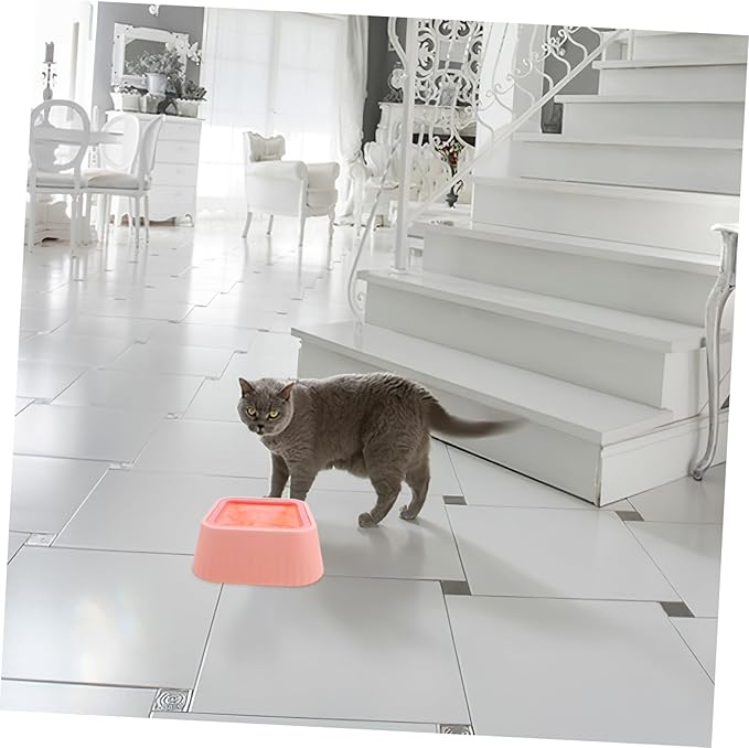 BESPORTBLE Cat Dog Water Bowl Floating Design Durable Material Keeps Pets Dry for Small Dogs and Cats Feeding