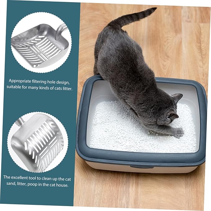 Handle Cat Litter Scooper Cleaning Tool for Effortless Pet Waste Removal for Cats and Dogs Easy to Filter