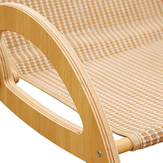 Cat Scratcher Couch, Pet Scratch Lounge, Wooden Frame Recliner, Sisal Claw Panel Adjustable Back Support, Furniture Protector Space Saving Design, Indoor Kitten Resting Bed Carpet