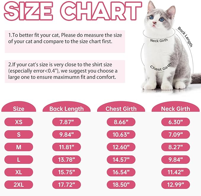 QBLEEV Sticky Hair Cat Clothes, Soft Cat Pajamas for Cats Only, Prevent Lost Fur Kitten Sweater Onesie, Stretchy Recovery Suit for Female Male Cats After Surgery Daily Wear, Black, XL