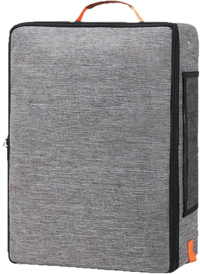 Foldable Pet Litter Pan, 50x40x13cm Oxford Cloth Box, Zippered Lid Enclosure, Vehicle Travel, Camping Trips, Hotel Stays, Road Trips, Mobile Grooming